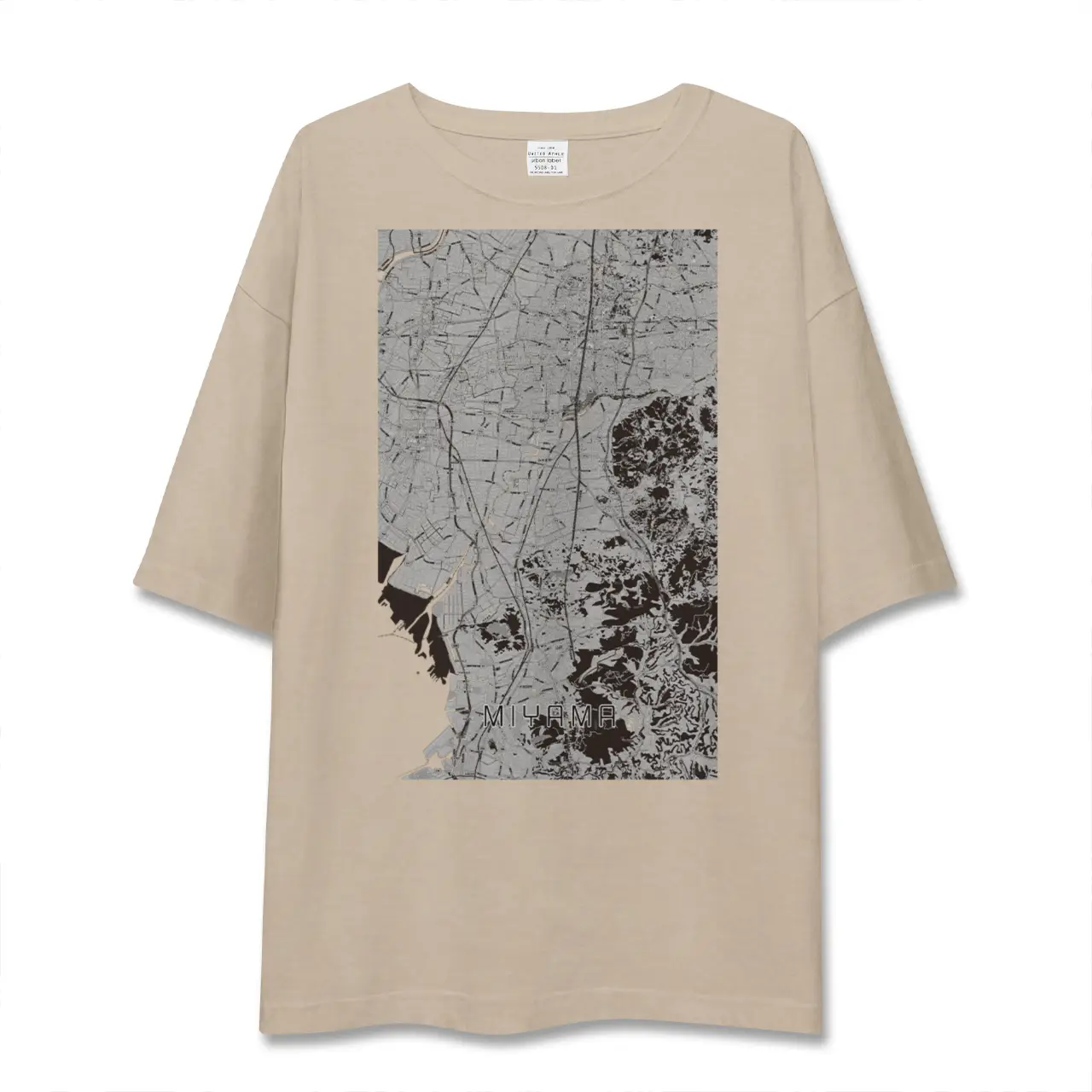 【みやま（福岡県）】地図柄ビッグシルエットTシャツ