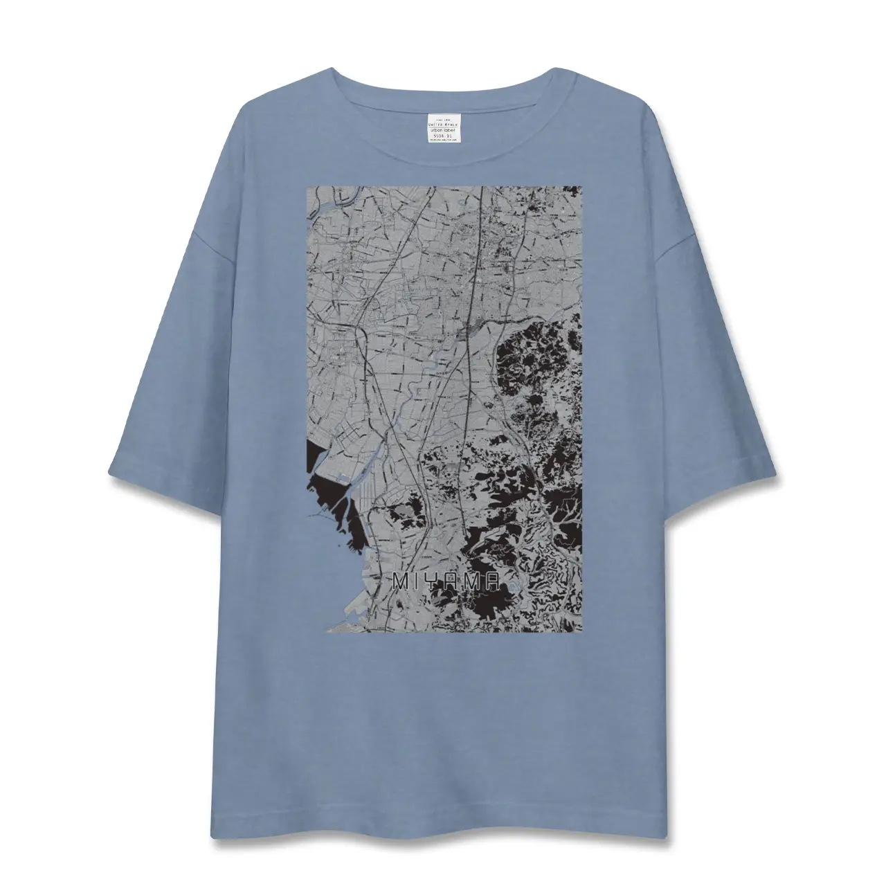 【みやま（福岡県）】地図柄ビッグシルエットTシャツ