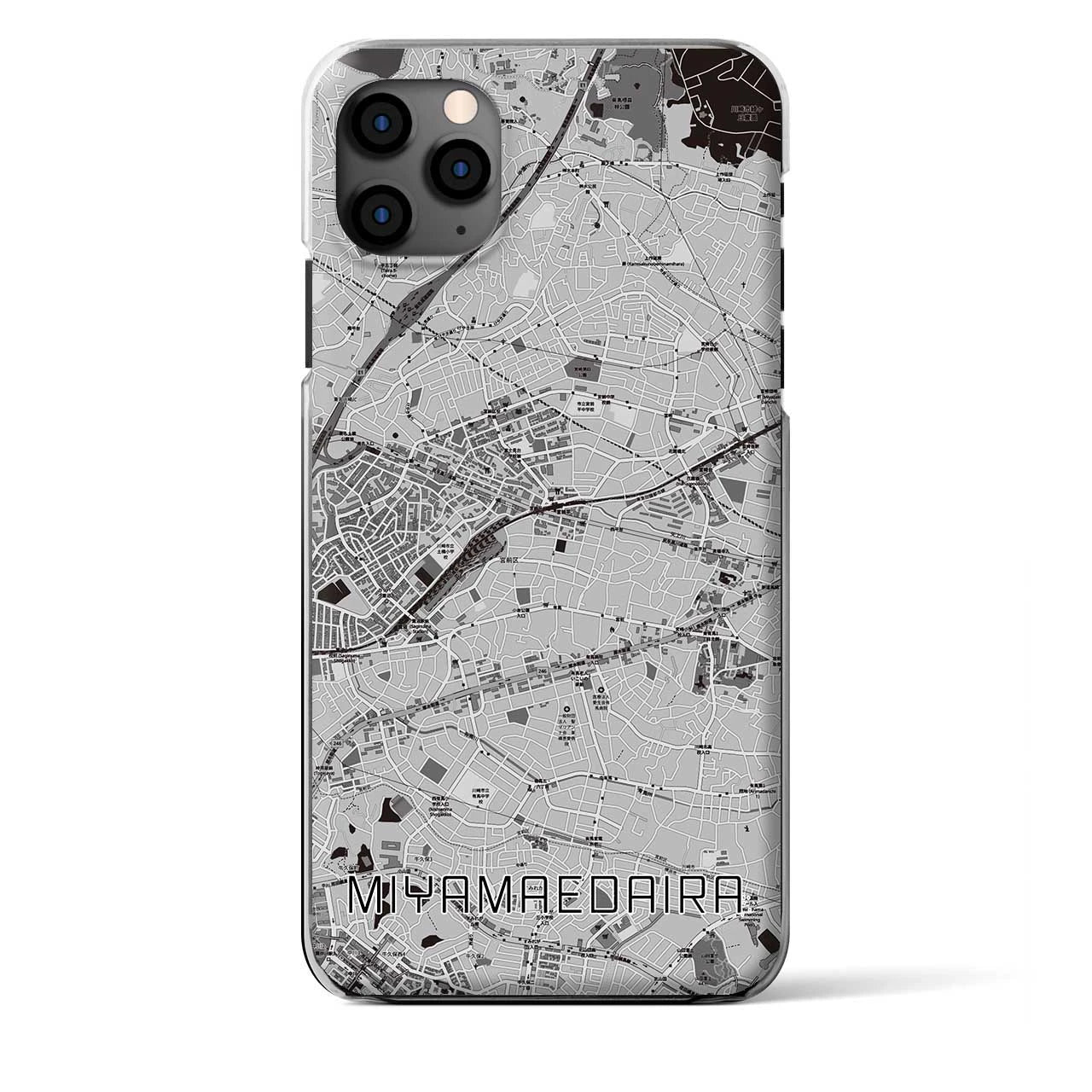 【宮前平（神奈川県）】地図柄iPhoneケース（クリアタイプ）