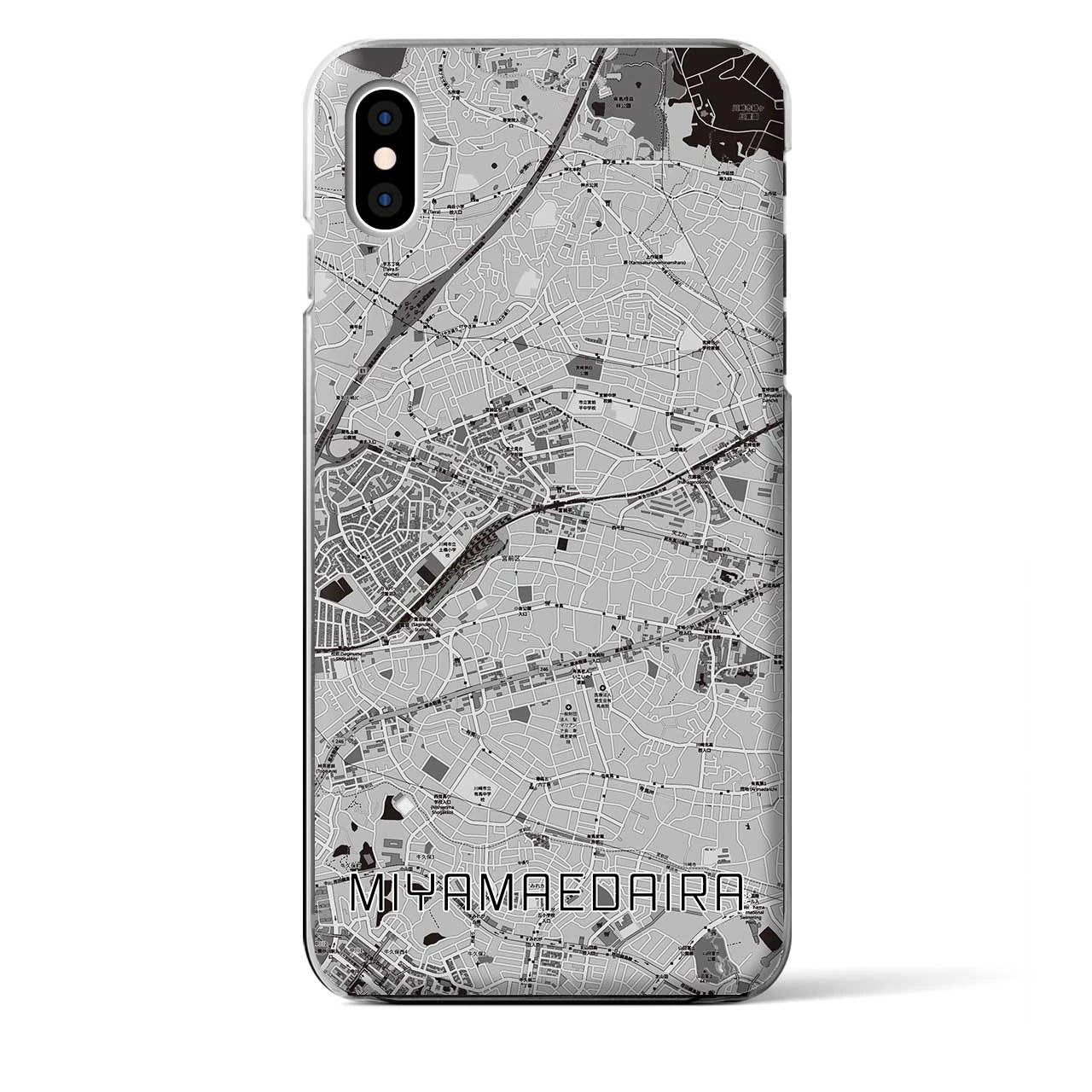 【宮前平（神奈川県）】地図柄iPhoneケース（クリアタイプ）