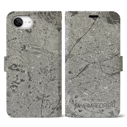 【宮前平（神奈川県）】地図柄iPhoneケース（手帳タイプ）