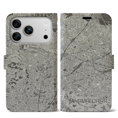 【宮前平（神奈川県）】地図柄iPhoneケース（手帳タイプ）