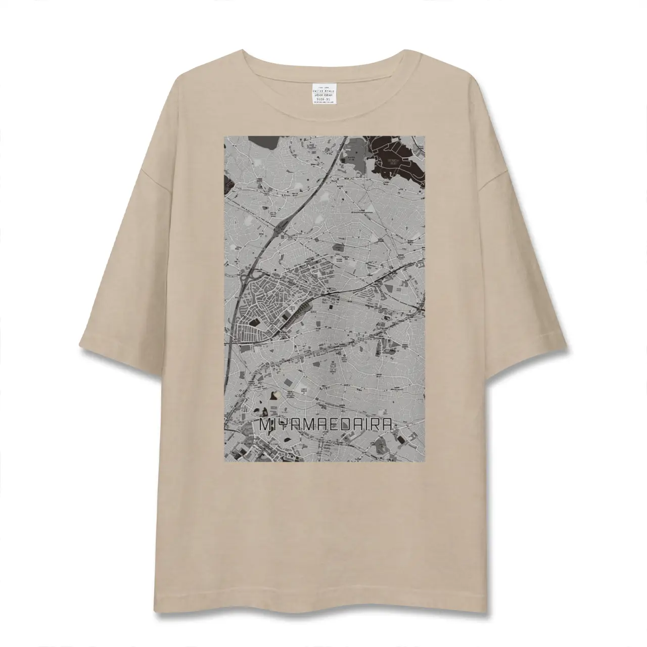 【宮前平（神奈川県）】地図柄ビッグシルエットTシャツ
