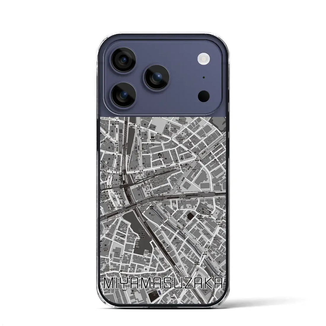 【宮益坂（東京都）】地図柄iPhoneケース（クリアタイプ）