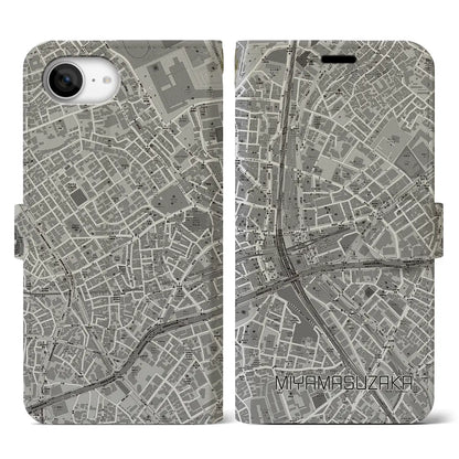 【宮益坂（東京都）】地図柄iPhoneケース（手帳タイプ）