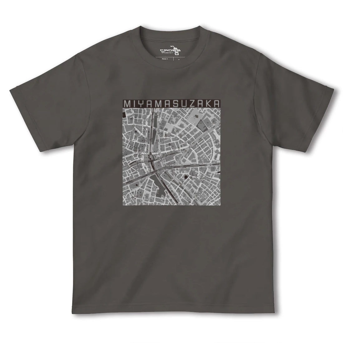 【宮益坂(東京都)】地図柄ヘビーウェイトTシャツ