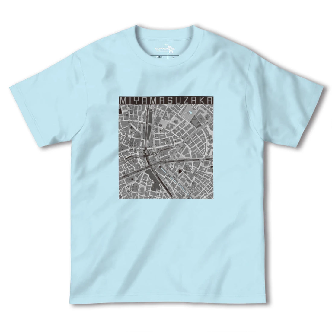 【宮益坂(東京都)】地図柄ヘビーウェイトTシャツ