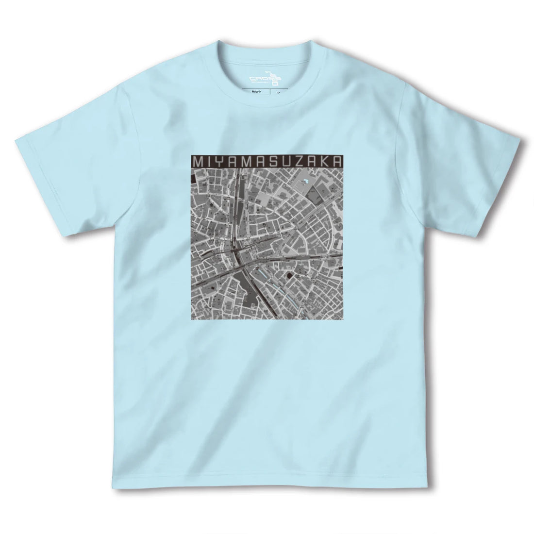 【宮益坂（東京都）】地図柄ヘビーウェイトTシャツ