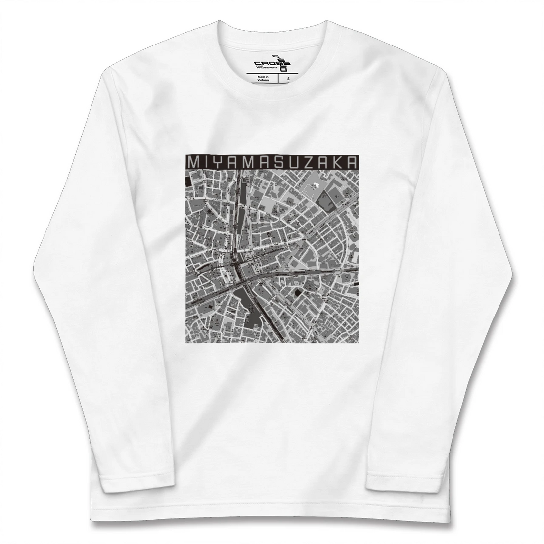 【宮益坂(東京都)】地図柄ロングスリーブTシャツ