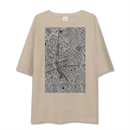 【宮益坂（東京都）】地図柄ビッグシルエットTシャツ