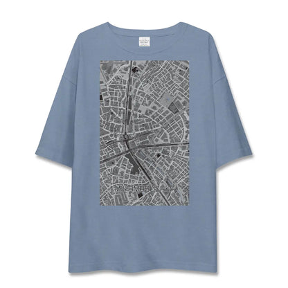 【宮益坂（東京都）】地図柄ビッグシルエットTシャツ
