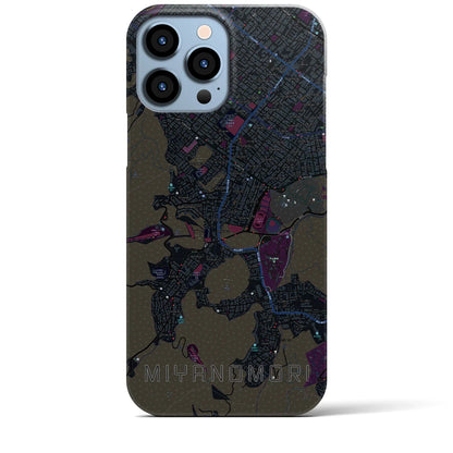 【宮の森（北海道）】地図柄iPhoneケース（バックカバータイプ）