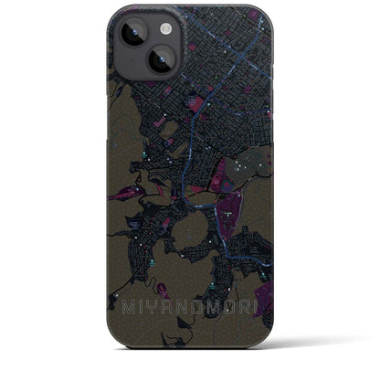 【宮の森（北海道）】地図柄iPhoneケース（バックカバータイプ）