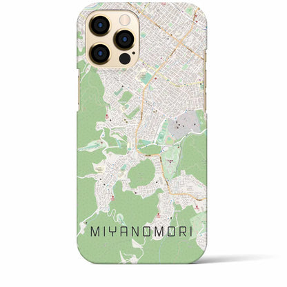 【宮の森（北海道）】地図柄iPhoneケース（バックカバータイプ）