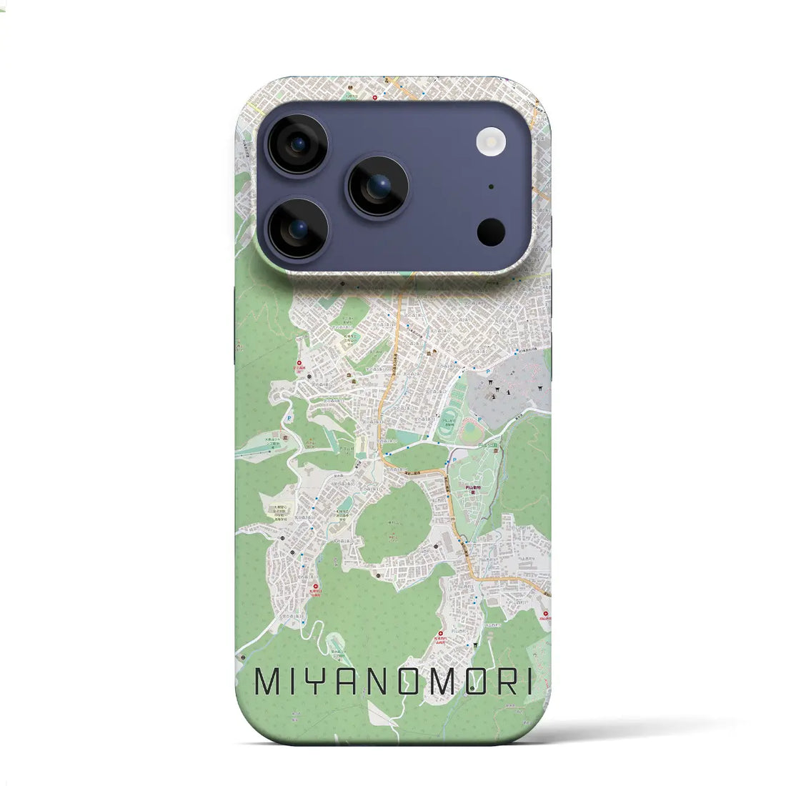 【宮の森(北海道)】地図柄iPhoneケース(バックカバータイプ)ナチュラル・iPhone 17 Pro Max 用