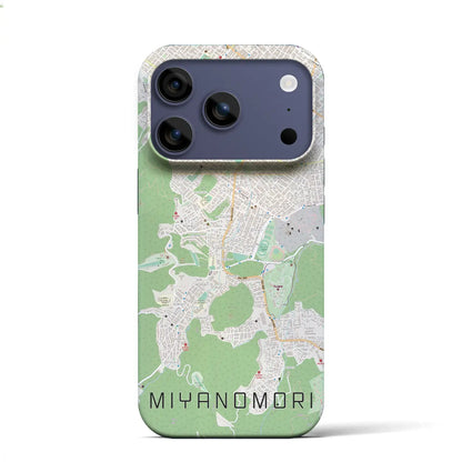 【宮の森（北海道）】地図柄iPhoneケース（バックカバータイプ）