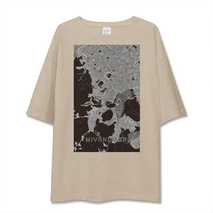 【宮の森（北海道）】地図柄ビッグシルエットTシャツ