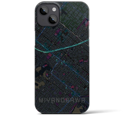 【宮の沢（北海道）】地図柄iPhoneケース（バックカバータイプ）