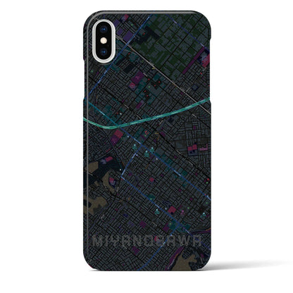 【宮の沢（北海道）】地図柄iPhoneケース（バックカバータイプ）