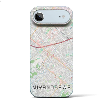 【宮の沢（北海道）】地図柄iPhoneケース（バックカバータイプ）
