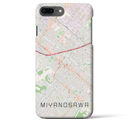 【宮の沢（北海道）】地図柄iPhoneケース（バックカバータイプ）