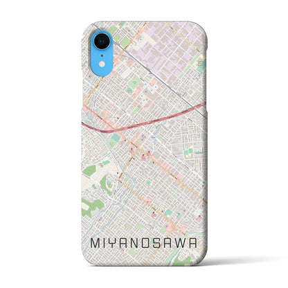 【宮の沢（北海道）】地図柄iPhoneケース（バックカバータイプ）