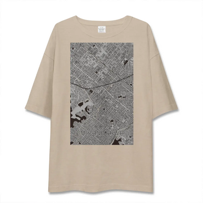 【宮の沢（北海道）】地図柄ビッグシルエットTシャツ