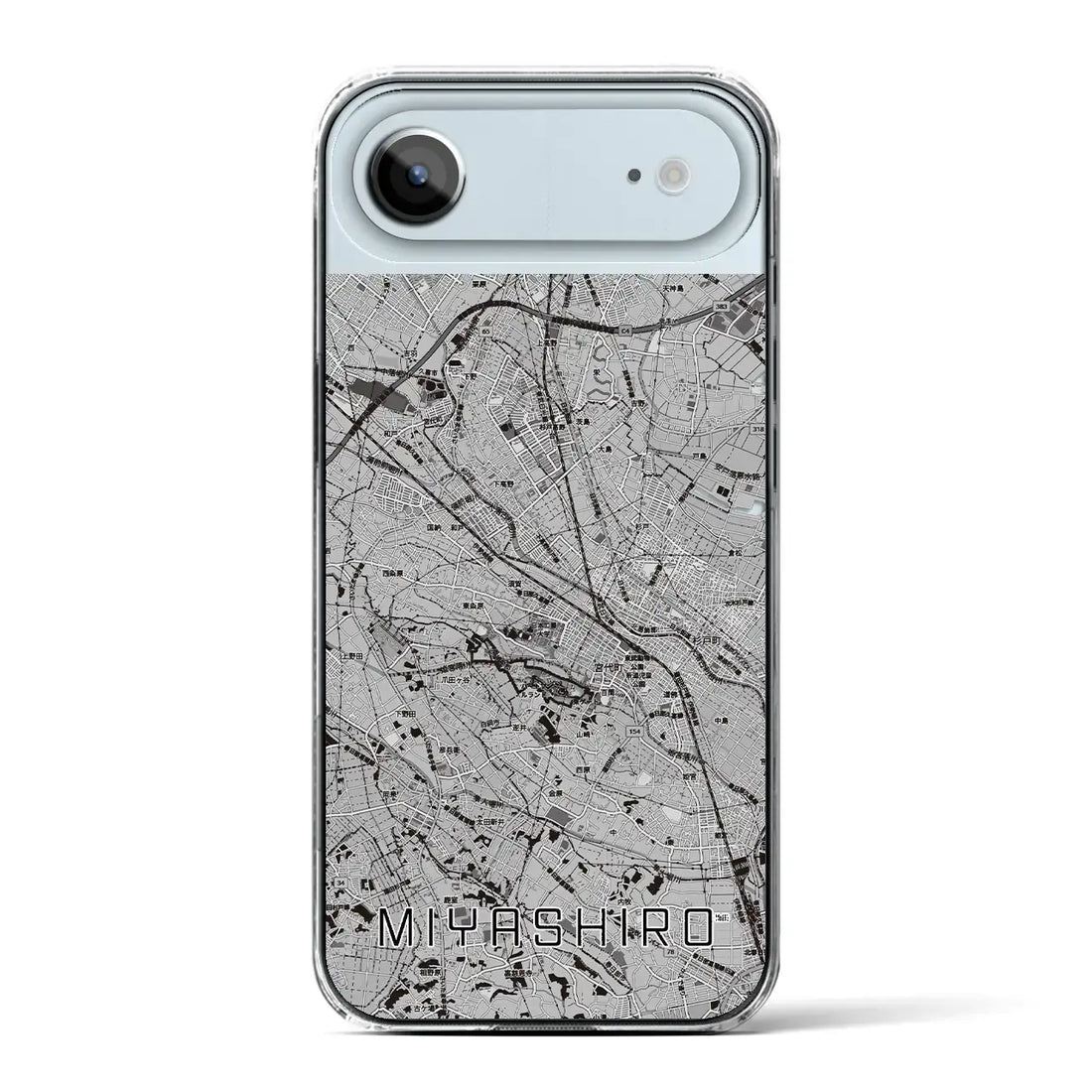 【宮代（埼玉県）】地図柄iPhoneケース（クリアタイプ）