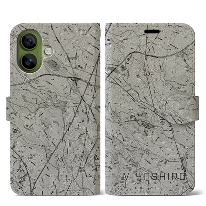 【宮代（埼玉県）】地図柄iPhoneケース（手帳タイプ）