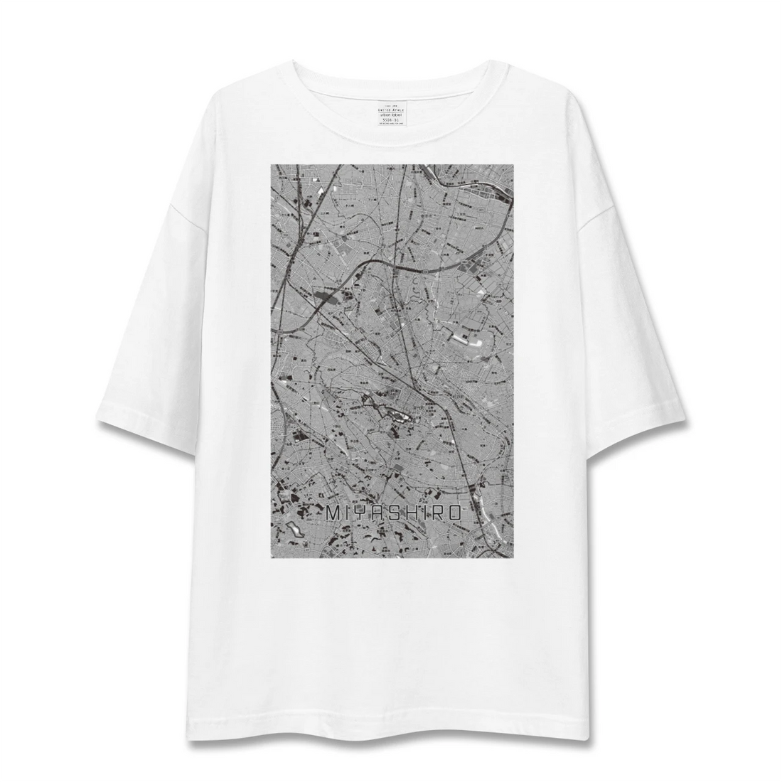 【宮代（埼玉県）】地図柄ビッグシルエットTシャツ