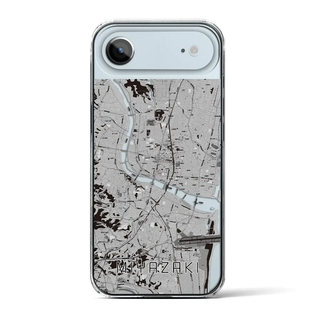【宮崎2(宮崎県)】地図柄iPhoneケース(クリアタイプ)モノトーン・iPhone 17 Pro Max 用