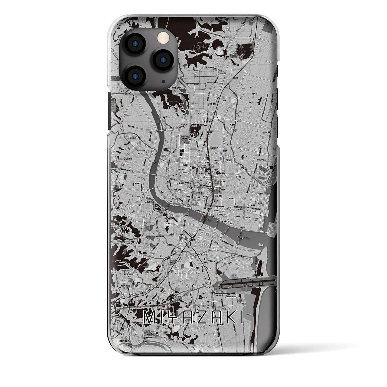 【宮崎2（宮崎県）】地図柄iPhoneケース（クリアタイプ）