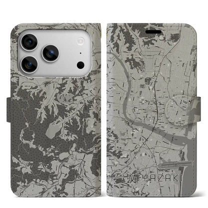 【宮崎2（宮崎県）】地図柄iPhoneケース（手帳タイプ）