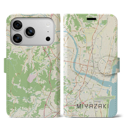 【宮崎2（宮崎県）】地図柄iPhoneケース（手帳タイプ）