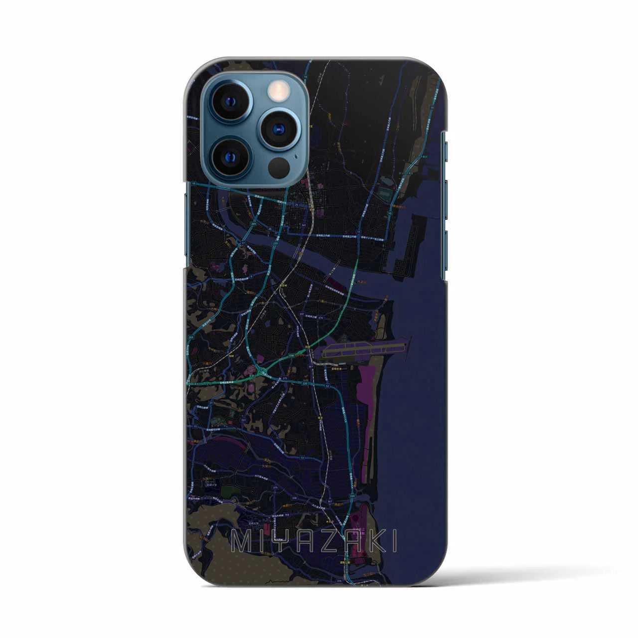 【宮崎（宮崎県）】地図柄iPhoneケース（バックカバータイプ）