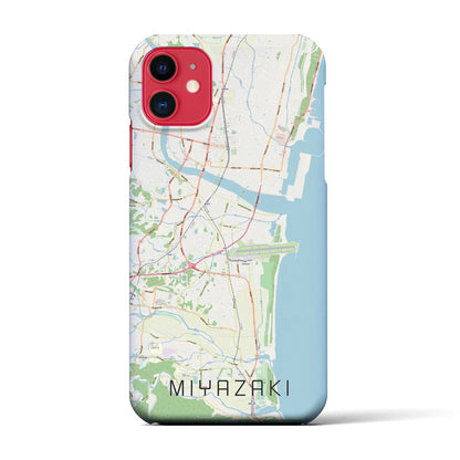 【宮崎（宮崎県）】地図柄iPhoneケース（バックカバータイプ）