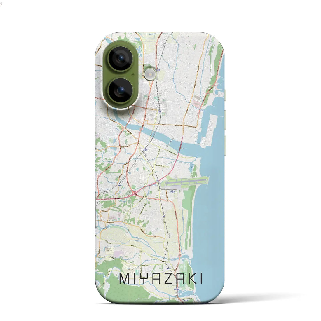 【宮崎（宮崎県）】地図柄iPhoneケース（バックカバータイプ）ブラック・iPhone 17 Pro Max 用