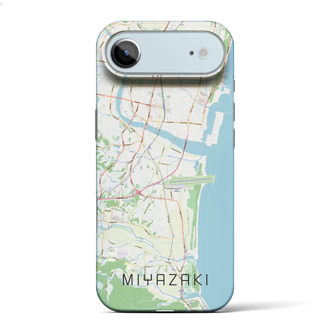 【宮崎（宮崎県）】地図柄iPhoneケース（バックカバータイプ）