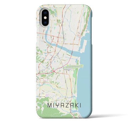 【宮崎（宮崎県）】地図柄iPhoneケース（バックカバータイプ）
