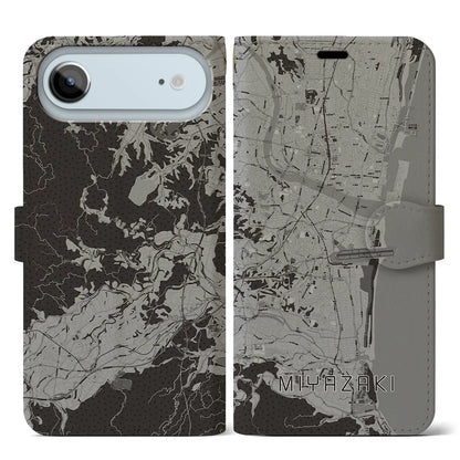 【宮崎（宮崎県）】地図柄iPhoneケース（手帳タイプ）