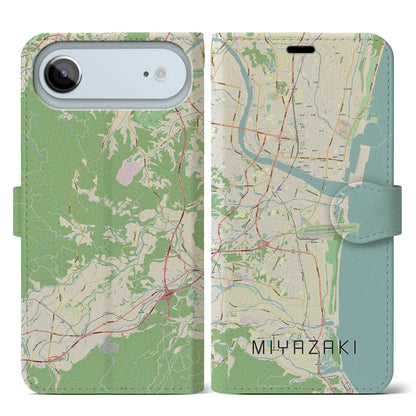 【宮崎（宮崎県）】地図柄iPhoneケース（手帳タイプ）