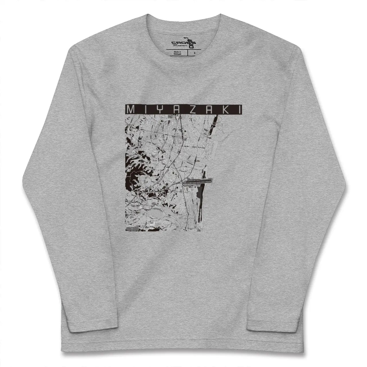 【宮崎（宮崎県）】地図柄ロングスリーブTシャツ