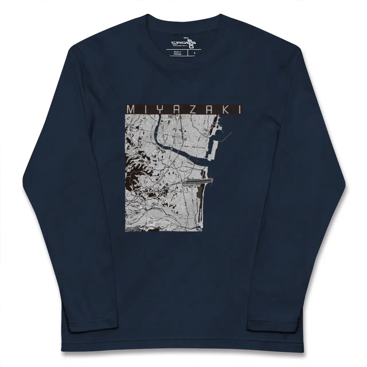 【宮崎（宮崎県）】地図柄ロングスリーブTシャツ
