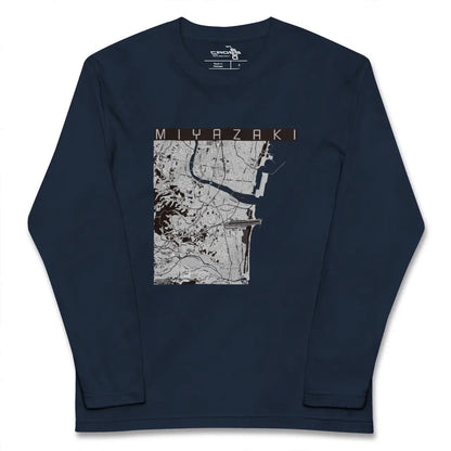 【宮崎（宮崎県）】地図柄ロングスリーブTシャツ