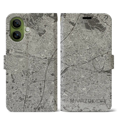 【宮崎台（神奈川県）】地図柄iPhoneケース（手帳タイプ）