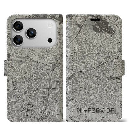 【宮崎台（神奈川県）】地図柄iPhoneケース（手帳タイプ）