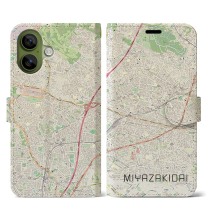 【宮崎台（神奈川県）】地図柄iPhoneケース（手帳タイプ）