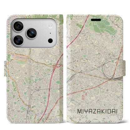 【宮崎台（神奈川県）】地図柄iPhoneケース（手帳タイプ）