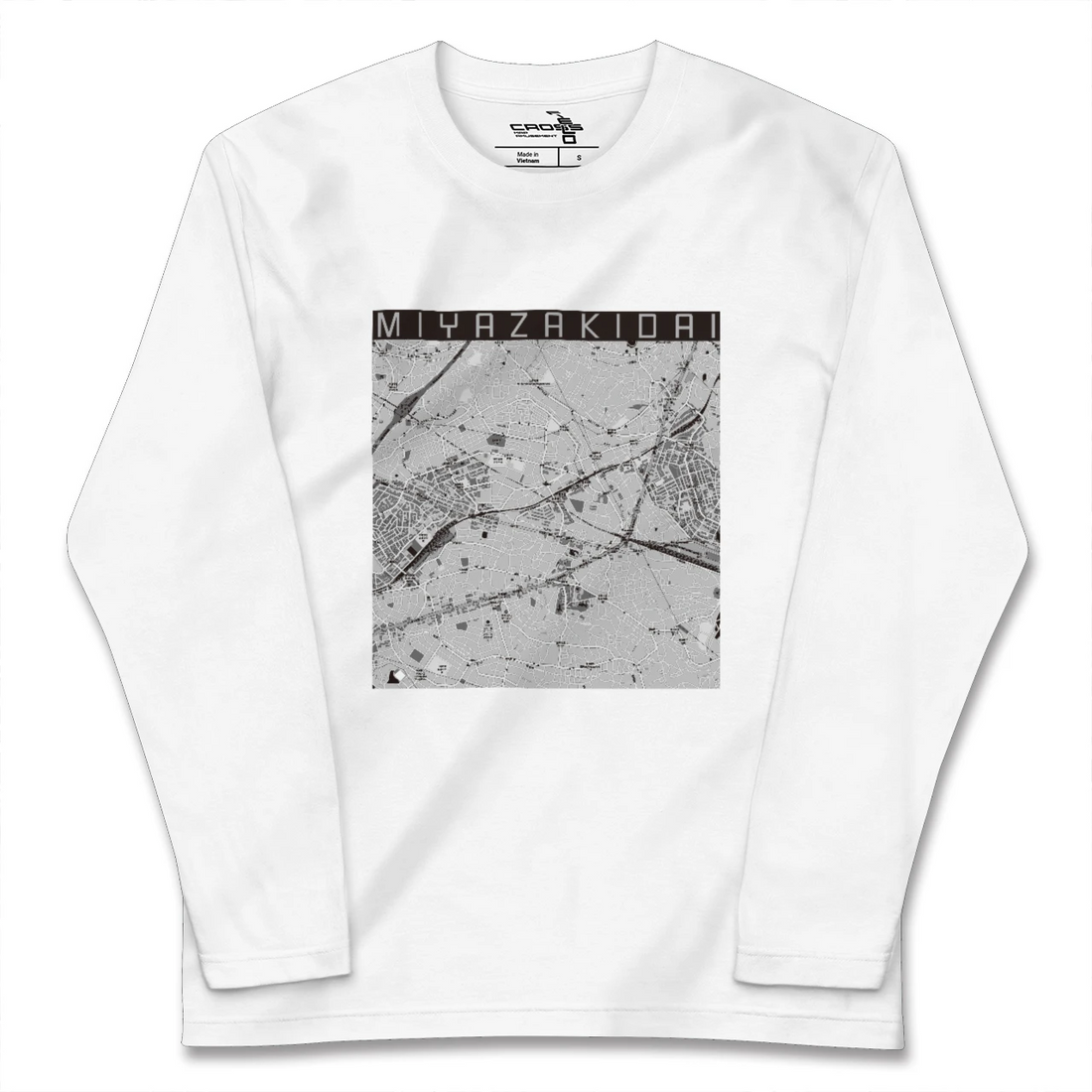 【宮崎台(神奈川県)】地図柄ロングスリーブTシャツ