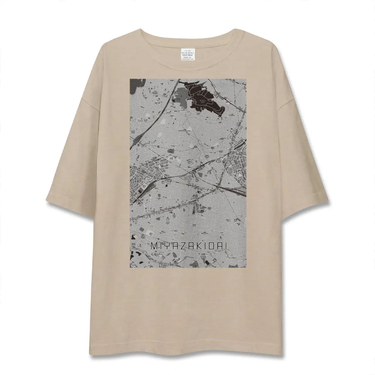 【宮崎台（神奈川県）】地図柄ビッグシルエットTシャツ